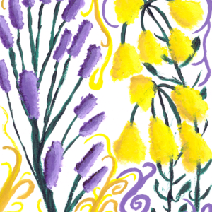 Purple Loose Strife and Goldenrod (Original)