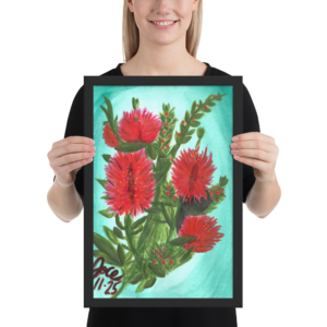 Crimson Brush on the Cerulean Sea (Copy)