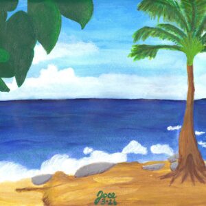 Palm Tree by the Shore (Original)